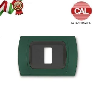 PLACCA 1P VERDE MUSCHIO INTERNO NERO serie MAGIC