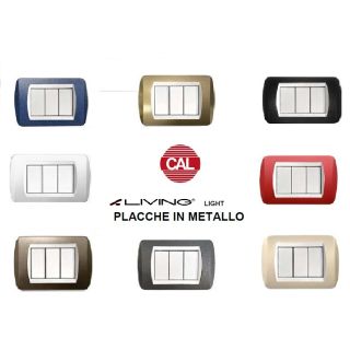 PLACCA IN METALLO COMPATIBILE BTICINO LIVING LIGHT MOSTRINA