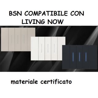 BSN SERIE COMPATIBILE BTICINO LIVING NOW PLACCHE ,INTERUTTORI, PRESE, PULSANTI ,USB