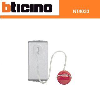 PULSANTE A TIRANTE 10A BTICINO LIVING TECH NT4033 GRIGIO