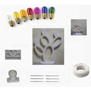 CREA LA TUA LUMINARIA SALENTINA LAMPADINE LED PORTALAMPADE SAGOME CAVO CHIODI LED