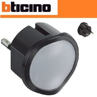 LUCE NOTTURNA AUTOMATICA BTICINO CREPUSCOLARE GRIGIO S3625GA .