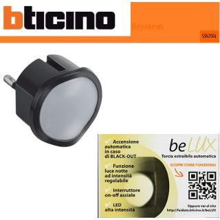 LUCE NOTTURNA AUTOMATICA BTICINO CREPUSCOLARE GRIGIO S3625GL.