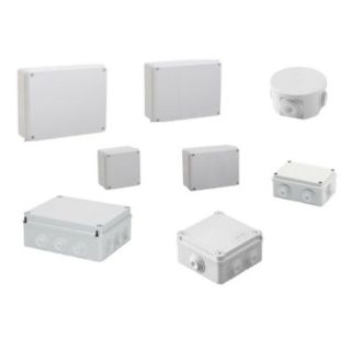 SCATOLA CASSETTA DERIVAZIONE PARETI LISCE/CON GOMMINI TONDE VARIE MISURE IP44-55-65