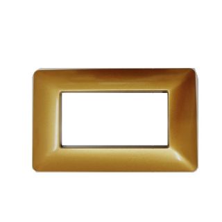 PLACCA 4 POSTI COMPATIBILE BTICINO MATIX ORO SCURO