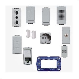 COMANDI COMPATIBILI BTICINO TECH LIVING NT PRESA ARGENTO SILVER