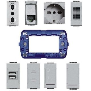 COMPATIBILE SERIE LIVING TECH BTICINO SCHUKO TV PULSANTE