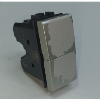 DOPPIO PULSANTE ALLUMINIO COMPATIBILE LIVING TECH 827A