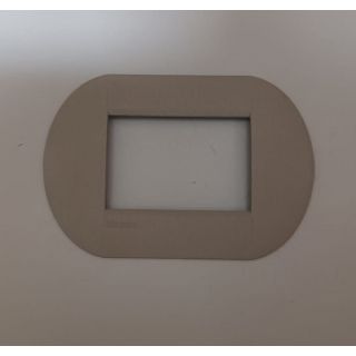 BTICINO LIVINGLIGHT PLACCA TONDA 3 MODULI METALLO LNB4803CO CORDOBA