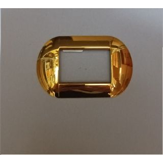 BTICINO LIVINGLIGHT PLACCA TONDA 3 MODULI METALLO LNB4803OC ORO GOLD