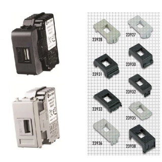 PRESA CARICATORE USB E DOPPIA USB COMPATIBILE BTICINO VIMAR GEWISS IPAD IPHONE