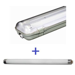 PLAFONIERA STAGNA STEGAR ELETTRONICA 1X36W PROFESSIONALE + 1 NEON