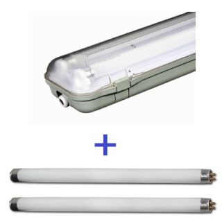 PLAFONIERA STAGNA STEGAR 2X58W ELETTRONICA COMPLETA DI DUE NEON T8