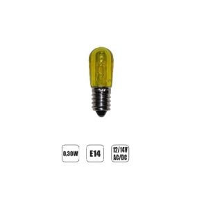 LAMPADA LED E14 14V LUCE GIALLA AC/DC LUMINARIE LAMPADINA