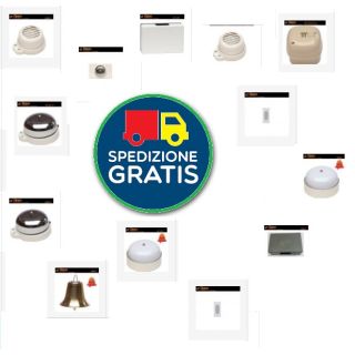 SUONERIA CAMPANELLO DIN DON CAMPANA SQUILLANTE RONZATORE 220V V AC DC