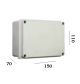 SCATOLA DERIVAZIONE PARETI LISCE CON COPERCHIO 150X110X70 MARLANVIL 008.PL