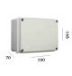 SCATOLA DERIVAZIONE PARETI LISCE CON COPERCHIO 190X145X72 MARLANVIL 009.PL