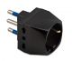 ADATTATORE TRIPLO SCHUKO 16A+T COLORE NERO
