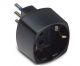 ADATTATORE SCHUKO 10A+T RIDUZIONE COLORE NERO.
