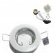 FARETTO BIANCO DA INCASSO COMPLETO DI PORTALAMPADA  GU10 BIANCO.