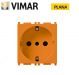 PRESA SCHUKO BIVALENTE 16A VIMAR PLANA 14209.A ARANCIONE