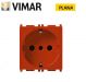 PRESA SCHUKO BIVALENTE 16A VIMAR PLANA 14209.R ROSSO
