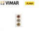 PRESA CON 3 CONNETTORI RCA VIMAR PLANA 14335 BIANCO