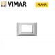 PLACCA 3 FORI METALLO VIMAR PLANA ARGENTO METALLIZZATO 14653.71