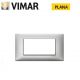 PLACCA 4P METALLO VIMAR PLANA SILVER 14654.71