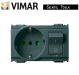 PRESA SCHUKO+ INTERRUTTORE MAGNETOTERMICO VIMAR IDEA 16276 GRIGIO