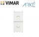 DOPPIO PULSANTE INTERBLOCCATO VIMAR ARKE' 19062.B BIANCO