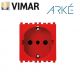 PRESA SCHUKO 16A VIMAR ARKE 19209.R ROSSO