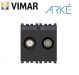 PRESA TV RD SAT PASSANTE 2 MODULI VIMAR ARKE' 19302.10 GRIGIO