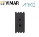 PRESA POLARIZZATA 6A PER SPINA 01616 01617 VIMAR ARKE 19331 GRIGIO