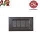 PLACCA 4P NERO OPACO METALLO COMPATIBILE VIMAR IDEA 2007/4
