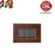 PLACCA 3P NOCE IN LEGNO serie VIMAR IDEA 2014