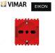 PRESA SCHUKO TRIVALENTE 16A VIMAR EIKON 20210.R ROSSO