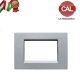 PLACCA 3P ARGENTO METALLO COMPATIBILE VIMAR IDEA 2023