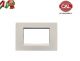 PLACCA 3P TORTORA METALLO COMPATIBILE VIMAR IDEA 2024