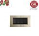 PLACCA 4P CHAMPAGNE OPACO METALLO serie VIMAR IDEA 2026/4