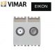 PRESA TV RD SAT DIRETTA 2 USCITE VIMAR EIKON NEXT 20302.01.N