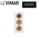 PRESA 3 CONNETTORI RCA VIMAR EIKON BIANCO 20335.B