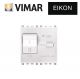 INTERRUTTORE MAGNETOTERMICO C10 2 MODULI VIMAR EIKON BIANCO 20411.10.B