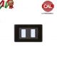 PLACCA 2P NERO COMPATIBILE MAGIC 2202