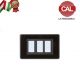 PLACCA 3P NERO COMPATIBILE MAGIC 2203