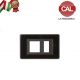 PLACCA SCHUKO+1P NERO serie MAGIC 2207