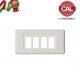 PLACCA 4P BIANCO COMPATIBILE MAGIC 2214