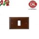 PLACCA 1P NOCE LEGNO COMPATIBILE VIMAR 8000 2501
