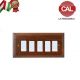 PLACCA 5P NOCE LEGNO COMPATIBILE MAGIC 2805