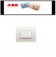 PLACCA ABB CHIARA 3 POSTI SERIE CHIARA 2CSK0301CH BIANCO.